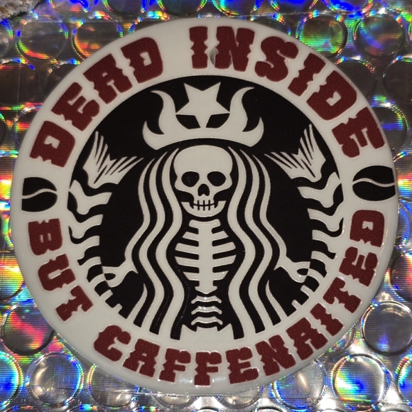 Funny Coffee Custom Christmas Ornament with Real Pearl #1004 - Picture 1 of 5